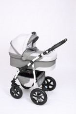 Carucior copii 3 in 1 Baby-Merc Q9 (gri cu gri deschis) foto