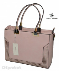 Geanta dama originala piele David Jones CM3123PINK - Poze Reale foto