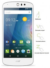 Acer Liquid Z530 Dual Sim White + husa tip carte alba foto