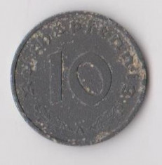 Moneda 10 pfennig 1942 A - Germania foto