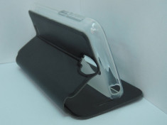 Husa tip carte cu stand neagra (cadru silicon) pentru telefon Allview P5 Life foto
