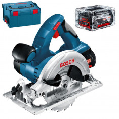 BOSCH GKS 18 V-LI Ferastrau circular cu 2 acumulatori Li-Ion, 4Ah + L-BOXX... foto