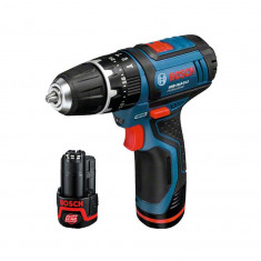 BOSCH GSB 10,8-2-LI Masina de gaurit cu percutie cu 2 acumulatori Li-Ion,... foto