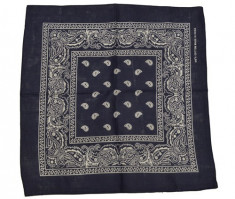 Bandana - floral albastru indigo foto