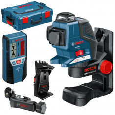 BOSCH GLL 3-80 P + BM 1 + LR2 + L-BOXX Nivela laser cu linii + BM1 Suport +... foto