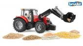 MINIMODELE 1:16 BR6 - TRACTOR CU INCARCATOR FRONTAL MASSEY FERGUSON 7624 - BRUDER foto