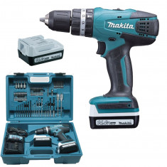 MAKITA HP347DX100 Masina de gaurit cu percutie si insurubat cu 2 acumulatori... foto