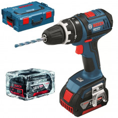 BOSCH GSB 18 V-LI Professional Masina de gaurit cu percutie 18 V 4 Ah... foto