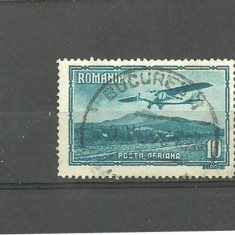 Romania 1931 - POSTA AERIANA VEDERI, timbru 10 LEI stampilat, F103