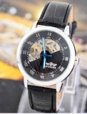 Ceas Barbati Casual Luxury Winner Mecanic Full Automatic Auriu Argintiu Negru