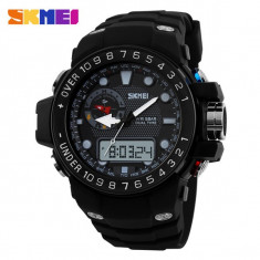 Ceas Subacvatic Sport SKMEI S-Shock Round Dual Time Japan MVT ALARMA | GARANTIE foto