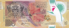 Bancnota Trinidad &amp;amp; Tobago 50 Dolari 2014 - PNew UNC (polimer - bancnota anului) foto