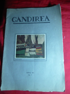 Revista Gandirea 5 dec.1923 -Articole N.Iorga,L.Blaga ,N.Crainic ,C.Petrescu,35p foto