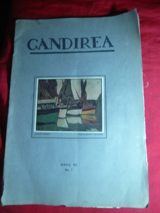 Revista Gandirea 5 dec.1923 -Articole N.Iorga,L.Blaga ,N.Crainic ,C.Petrescu,35p