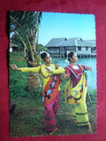 Ilustrata Philipine -Folclor -Dansatoare musulmane 1982