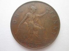 Marea Britanie(Anglia) 1 penny 1920 foto