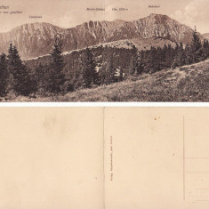 Muntii Bucegi (Brasov) - carte postala dubla,diptic, rara