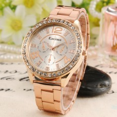 Ceas Dama Casual KANIMA LUX Elegant Crystal Model KNM-2 AURIU, ARGINTIU,ROZ foto