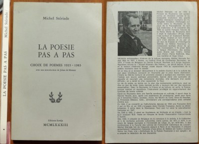 Michel ( Mihail ) Steriade, La poesie pas a pas, choix de poemes, 1923 - 1983 foto