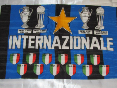 Steag fotbal - INTERNAZIONALE MILANO (dimensiuni 67 x 44 cm) foto