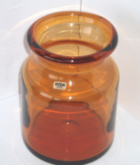 Vaza colectie cristal amber, suflata manual - design Erik Hoglund, KOSTA BODA foto