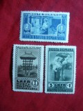 Serie LNFR -Munca noastra romaneasca 1934 Romania ,3 val.sarniera