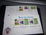 Olanda 1987 plic timbre+ colita copii, stampila Amsterdamm