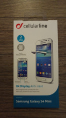 Set 2 folii anti-amprente Cellurline pentru Samsung Galaxy S4 Mini foto