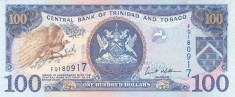 Bancnota Trinidad &amp;amp; Tobago 100 Dolari 2006 - P51 UNC foto