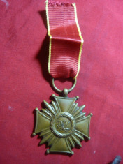 Crucea de Merit PRL Polonia ,cl.III , bronz ,panglica noua foto