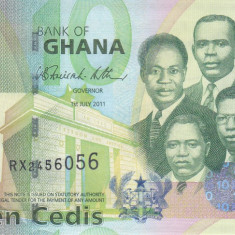 Bancnota Ghana 10 Cedis 2011 - P39c UNC