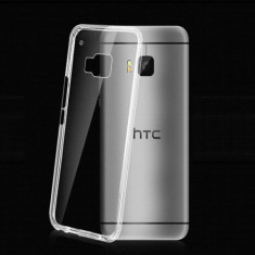 Husa soft silicon alba transparenta HTC ONE M9 + cablu date foto