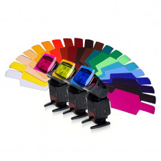 Filtre colorate gel pt blitz speedlite foto