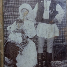 FOTOGRAFIE VECHE - PORT POPULAR ZONA SIBIULUI - INCEPUTUL ANILOR 1900