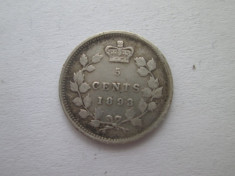 Canada 5 cents 1893 argint tiraj : 1700000 foto