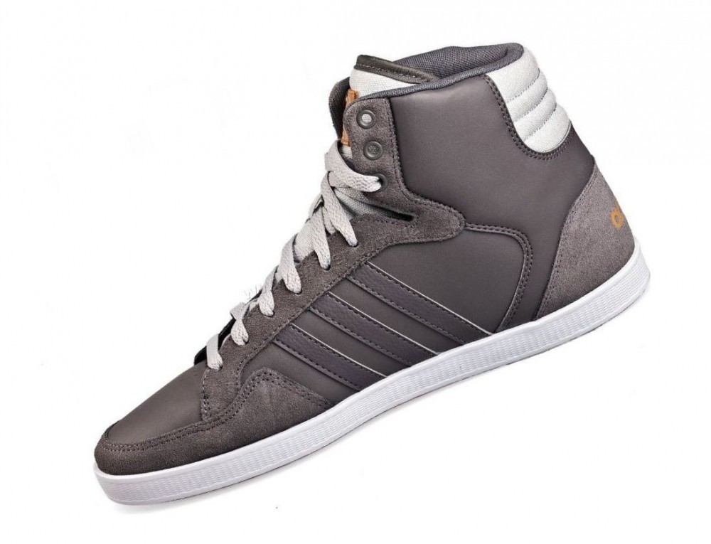 Ghete barbat, ADIDAS NEO LABEL BBNEO SLIM HI 100% originali, noi, piele,  40, 40 2/3, Gri, Piele naturala | Okazii.ro