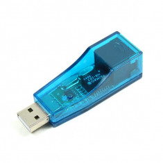 Placa de retea externa pe USB 10/100M eth Ethernet Network LAN RJ45 albastru foto