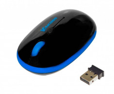 Mouse VKO optic fara fir VAKOSS TTM-652KB, 4D, 800/1100/1400DPI, 2.4GHz, negru-albastru foto