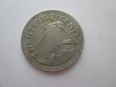 Barbados 25 cents 1973 foto