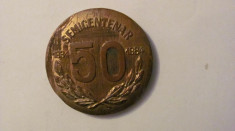 MMM - Medalie Romania &amp;quot;50 ani 1934 - 1984 Combinatul Petrochimic Brazi&amp;quot; bronz foto