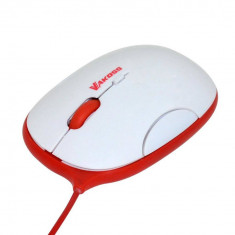 Mouse VKO optic cu fir Vakoss TM-426WR 5+1 Bundle, 4D, 1600dpi, alb-rosu foto
