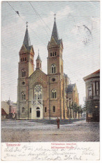 #1809- Romania, Temesvar, Timisoara, c.p. circulata 1904: Biserica Millenium foto