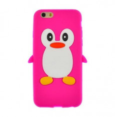 Husa TPU silicon Pinguin Samsung G318 g313 Galaxy trend 2 lite roz foto