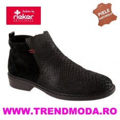 Ghete dama piele naturala RIEKER 57580-00 negre (Marime: 40) foto