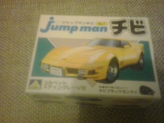 Chevrolet Corvette Stingray - AOSHIMA Jump man No 7 MODEL KIT Macheta auto 1:87 foto