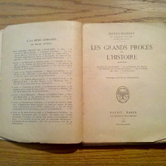 LES GRANDS PROCES DE L`HISTOIRE (vol. 5 ) - Henri Robert - Payot, 1935, 256 p.