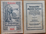 Calendarul popular din Transilvania , Sibiu , 1931 , in germana