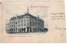 #1815- Ro, Temesvar, Timisoara, Josefini, cp. circ.1899: Casa de Economii, anim. foto