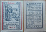 Calendarul popular din Transilvania , Sibiu , 1935 , in germana