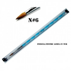 Set 2 pensule pentru acryl cu tub foto